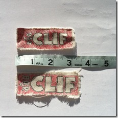 Clif bar patches on canvas