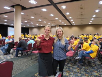 Angel Collinson and Caroline Gleich at BLM Coal Program Public Meeting